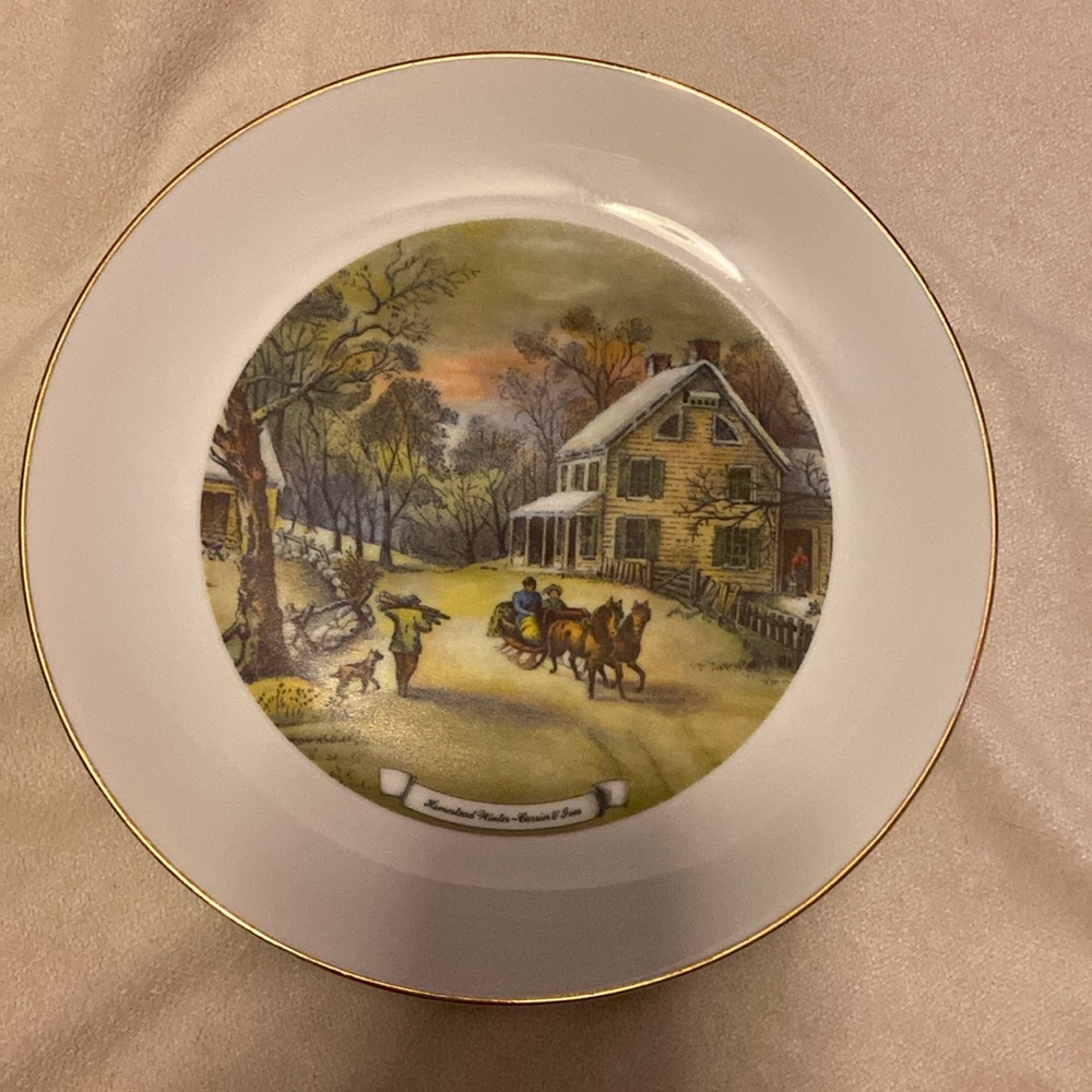 Currier & Ives collectors plate.